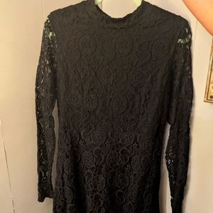 Black lace dress